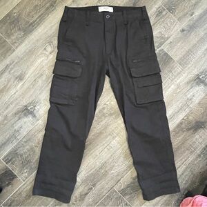 Loose Black Cargo Pants Size 34x32 Hollister